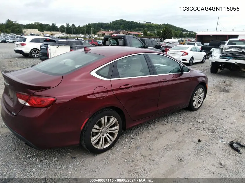 2016 Chrysler 200 Limited VIN: 1C3CCCAG4GN115056 Lot: 40067115