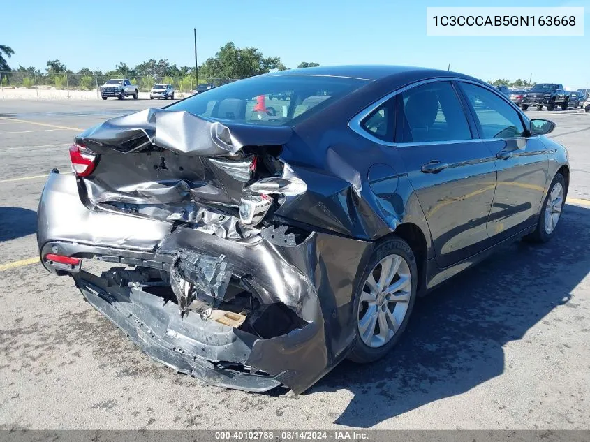 2016 Chrysler 200 Limited VIN: 1C3CCCAB5GN163668 Lot: 40102788