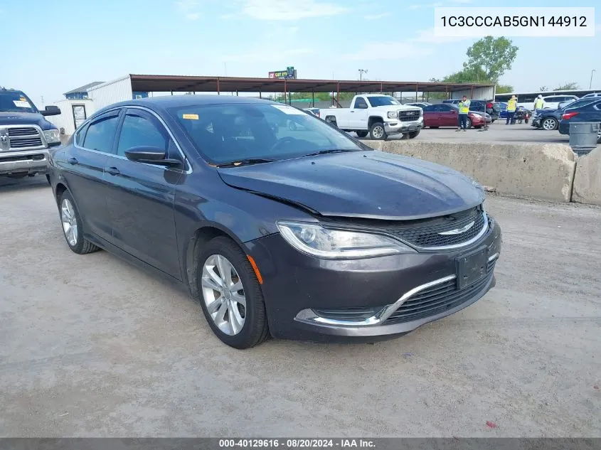 1C3CCCAB5GN144912 2016 Chrysler 200 Limited