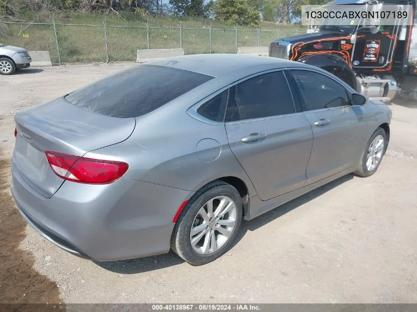 1C3CCCABXGN107189 2016 Chrysler 200 Limited