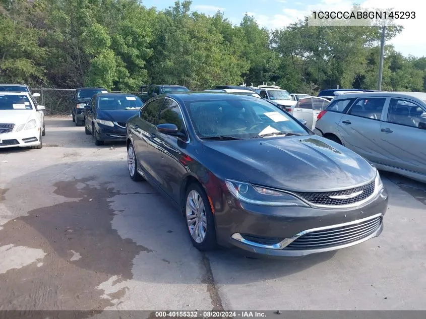 2016 Chrysler 200 Limited VIN: 1C3CCCAB8GN145293 Lot: 40155332