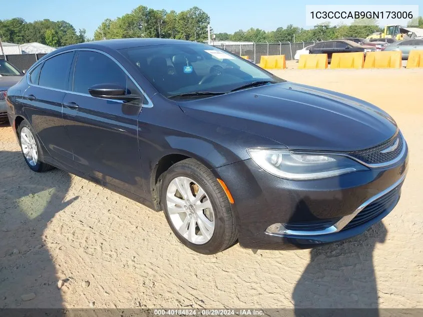 1C3CCCAB9GN173006 2016 Chrysler 200 Limited