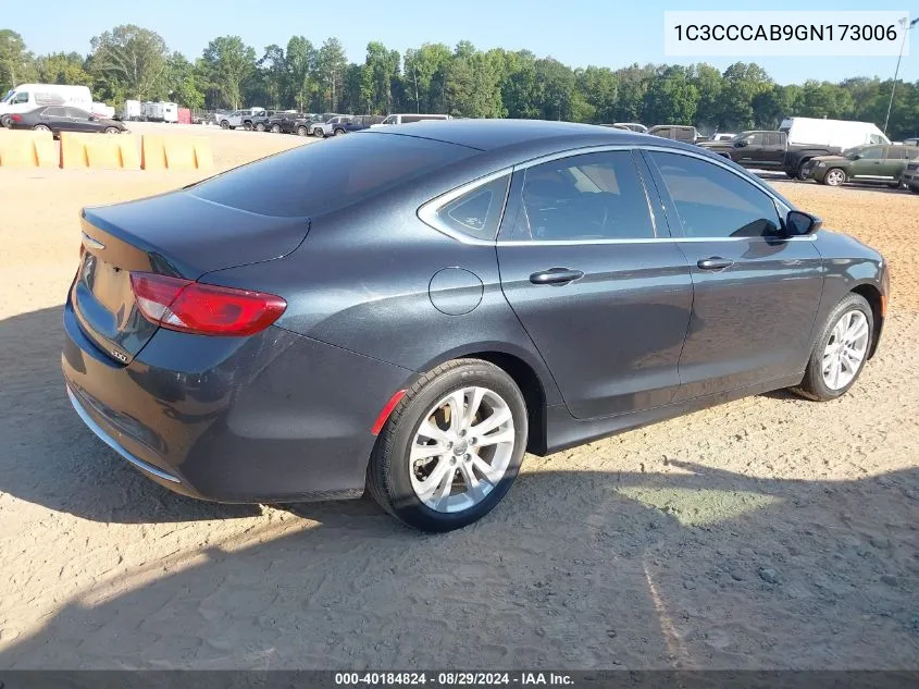 2016 Chrysler 200 Limited VIN: 1C3CCCAB9GN173006 Lot: 40184824