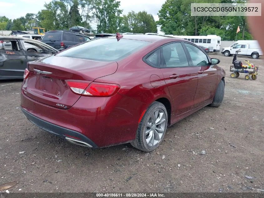 1C3CCCDG5GN139572 2016 Chrysler 200 S