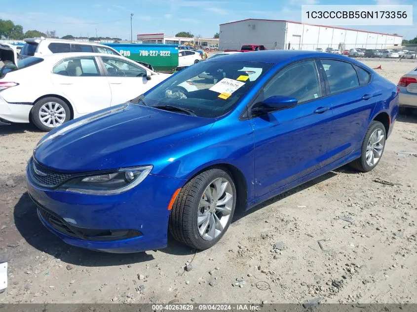 2016 Chrysler 200 S VIN: 1C3CCCBB5GN173356 Lot: 40263629