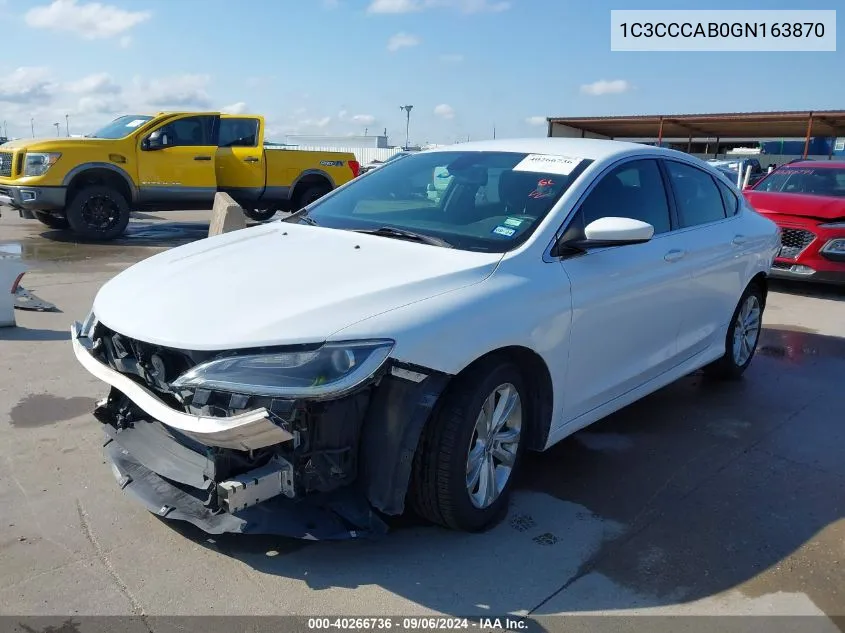 2016 Chrysler 200 Limited VIN: 1C3CCCAB0GN163870 Lot: 40266736