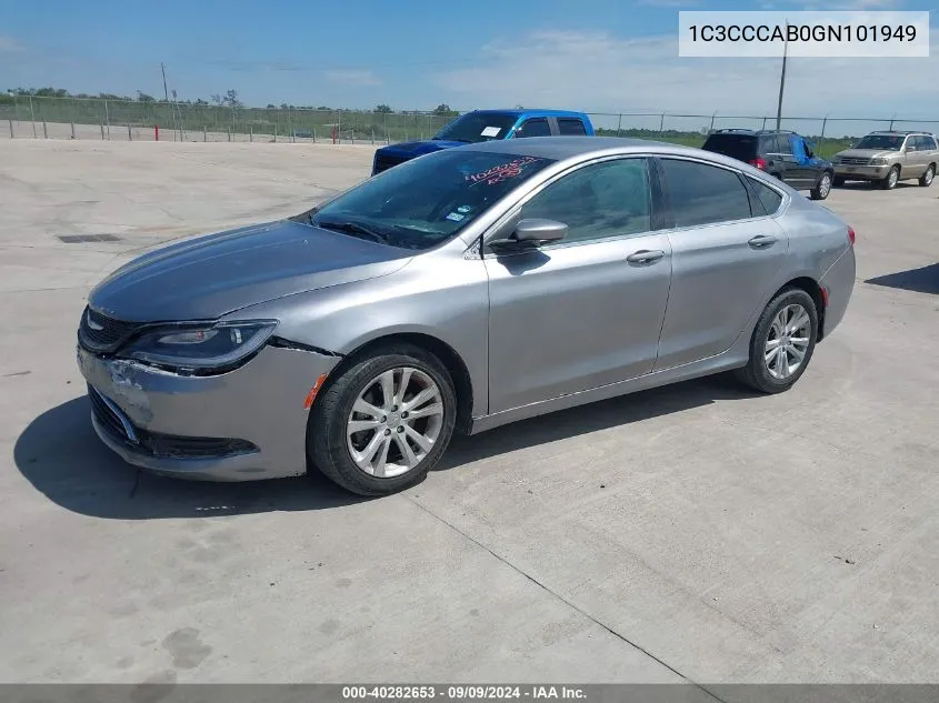 1C3CCCAB0GN101949 2016 Chrysler 200 Limited