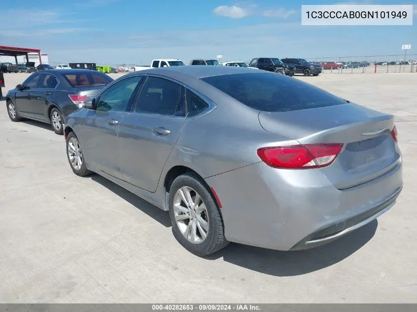 2016 Chrysler 200 Limited VIN: 1C3CCCAB0GN101949 Lot: 40282653