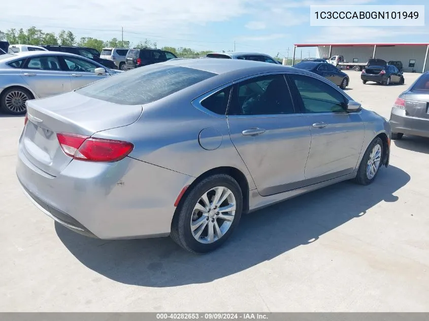 2016 Chrysler 200 Limited VIN: 1C3CCCAB0GN101949 Lot: 40282653