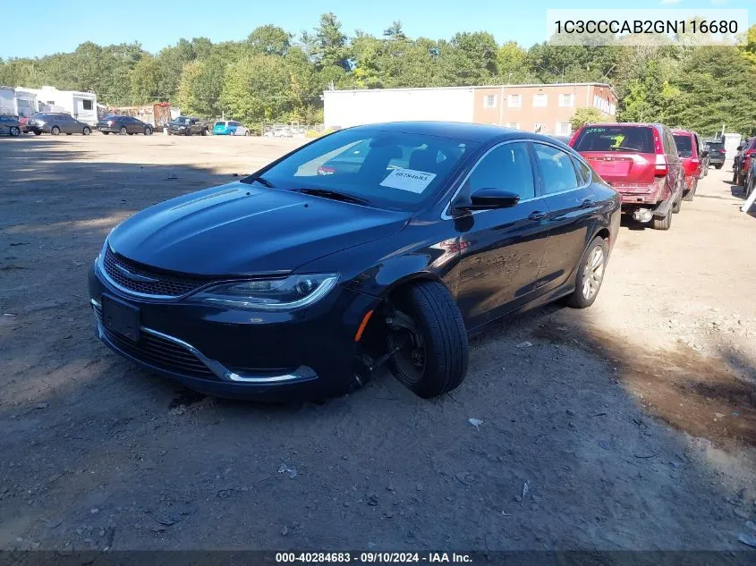 1C3CCCAB2GN116680 2016 Chrysler 200 Limited