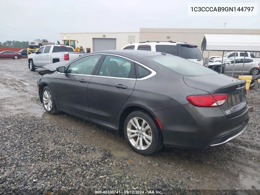 2016 Chrysler 200 Limited VIN: 1C3CCCAB9GN144797 Lot: 40330741