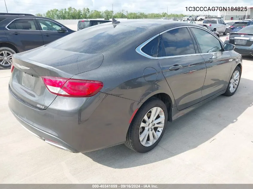 2016 Chrysler 200 Limited VIN: 1C3CCCAG7GN184825 Lot: 40341859