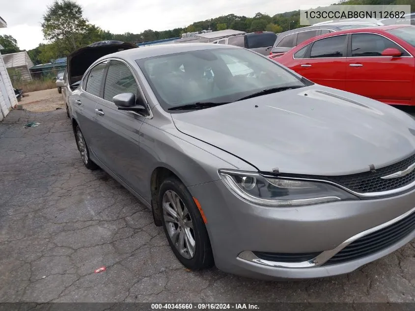 2016 Chrysler 200 Limited VIN: 1C3CCCAB8GN112682 Lot: 40345660