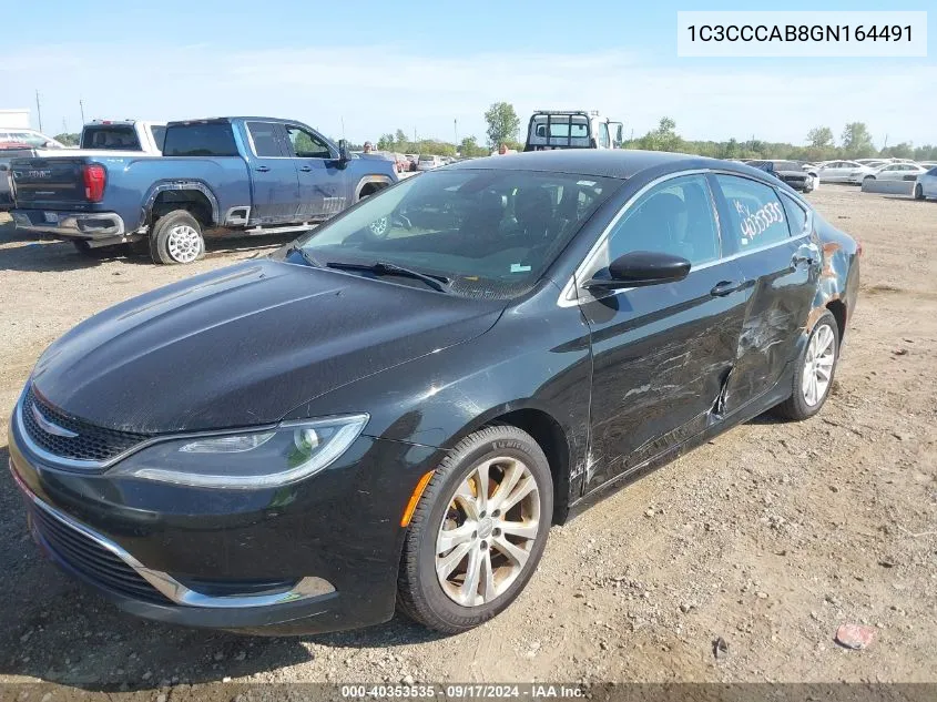 1C3CCCAB8GN164491 2016 Chrysler 200 Limited