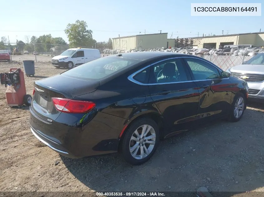 1C3CCCAB8GN164491 2016 Chrysler 200 Limited