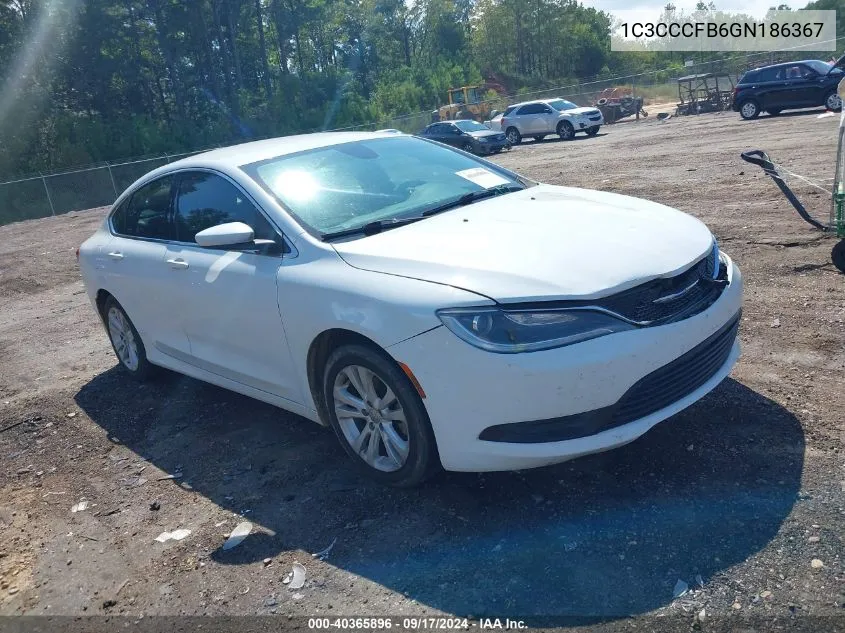 1C3CCCFB6GN186367 2016 Chrysler 200 Touring