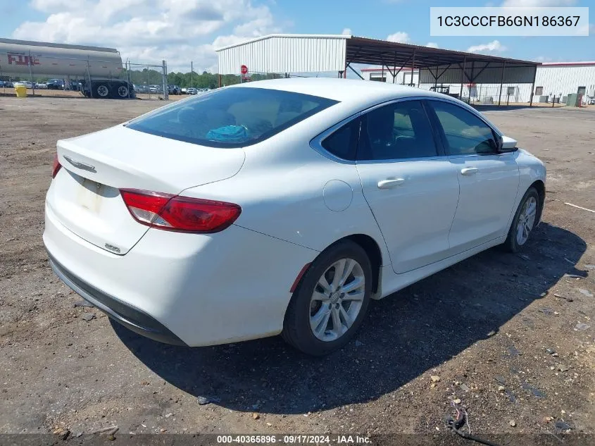 1C3CCCFB6GN186367 2016 Chrysler 200 Touring