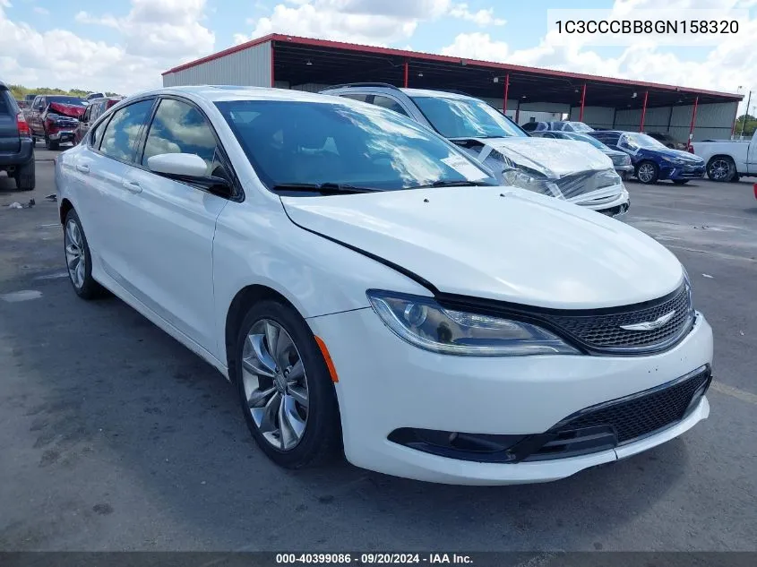 2016 Chrysler 200 S VIN: 1C3CCCBB8GN158320 Lot: 40399086