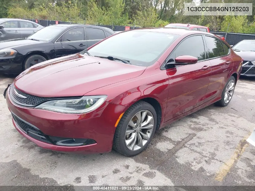 2016 Chrysler 200 S VIN: 1C3CCCBB4GN125203 Lot: 40411021