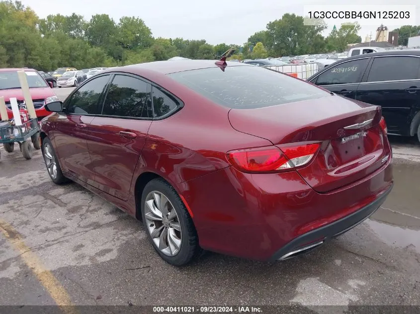 1C3CCCBB4GN125203 2016 Chrysler 200 S