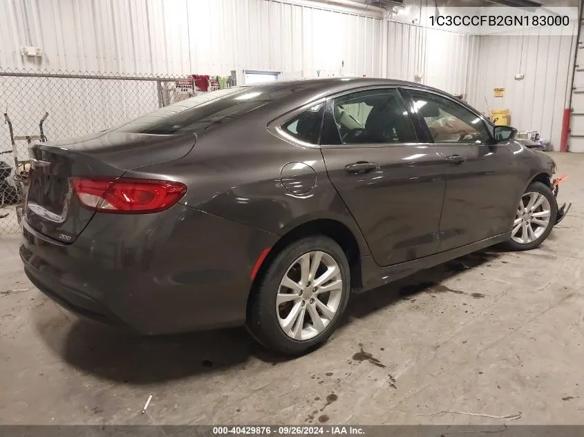 2016 Chrysler 200 Touring VIN: 1C3CCCFB2GN183000 Lot: 40429876