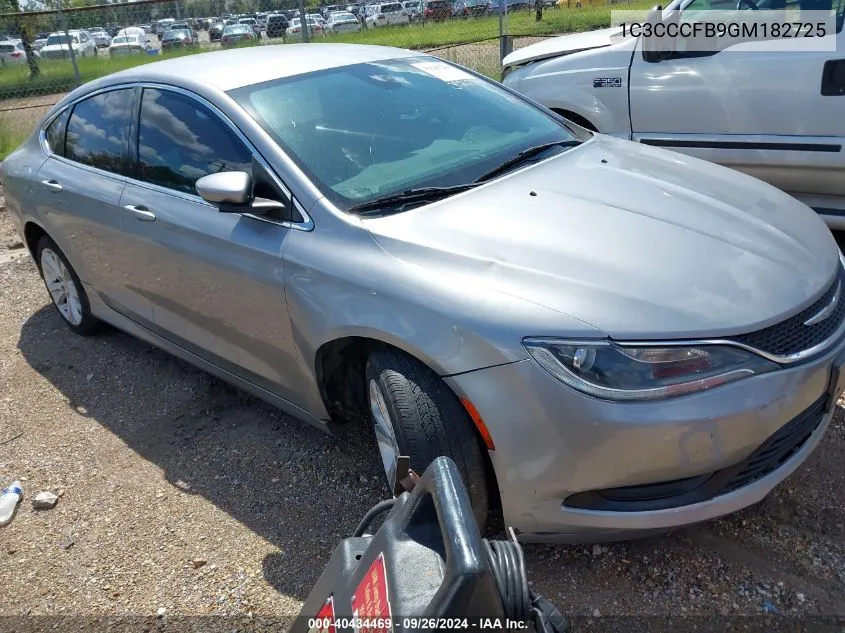 1C3CCCFB9GM182725 2016 Chrysler 200 Lx