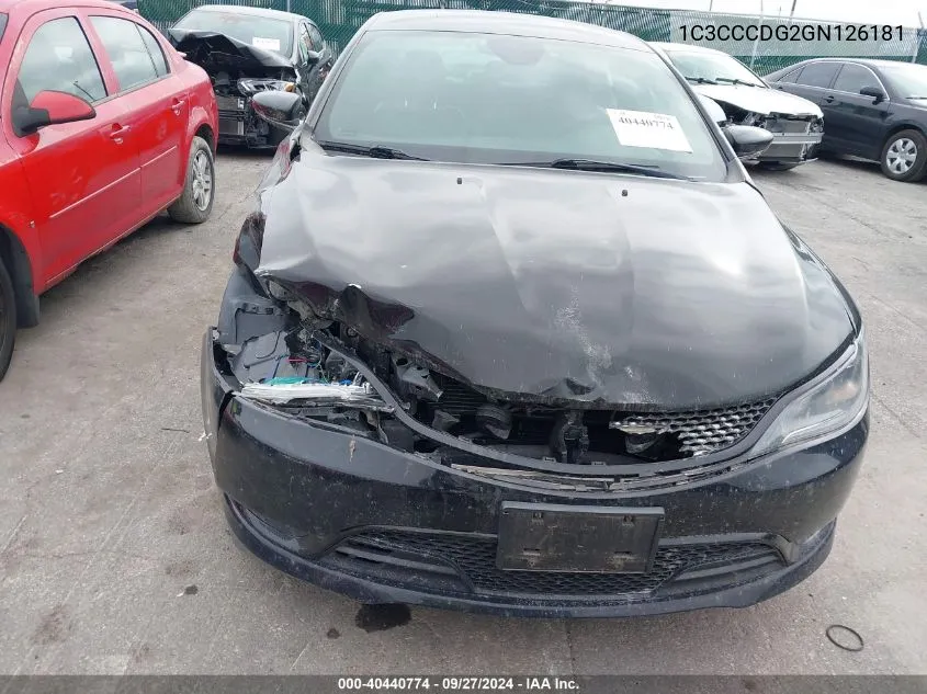 1C3CCCDG2GN126181 2016 Chrysler 200 S