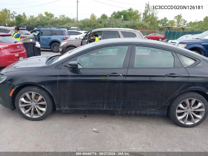 1C3CCCDG2GN126181 2016 Chrysler 200 S