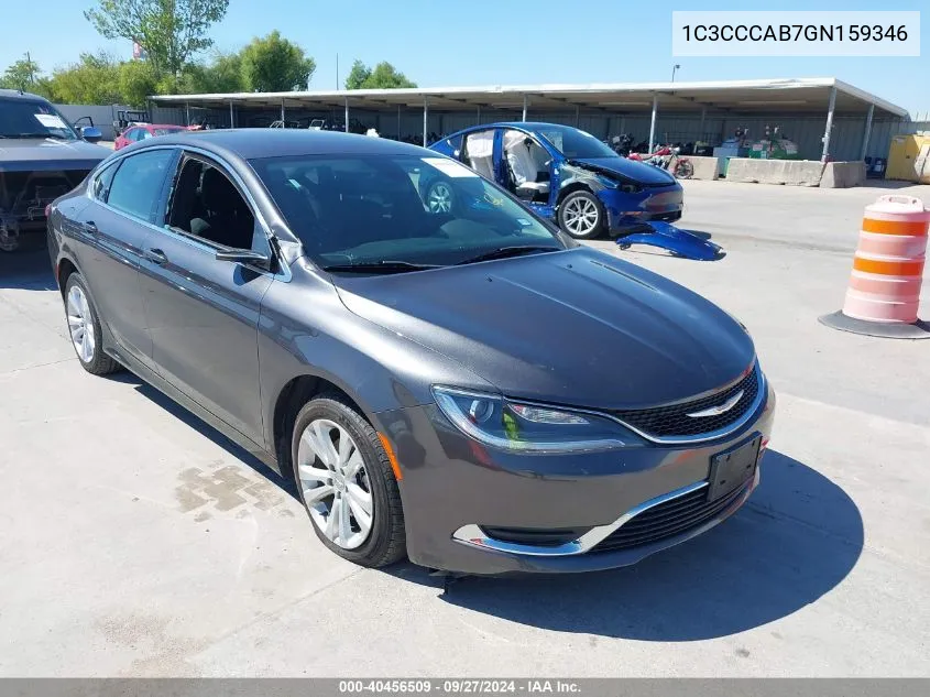 2016 Chrysler 200 Limited VIN: 1C3CCCAB7GN159346 Lot: 40456509