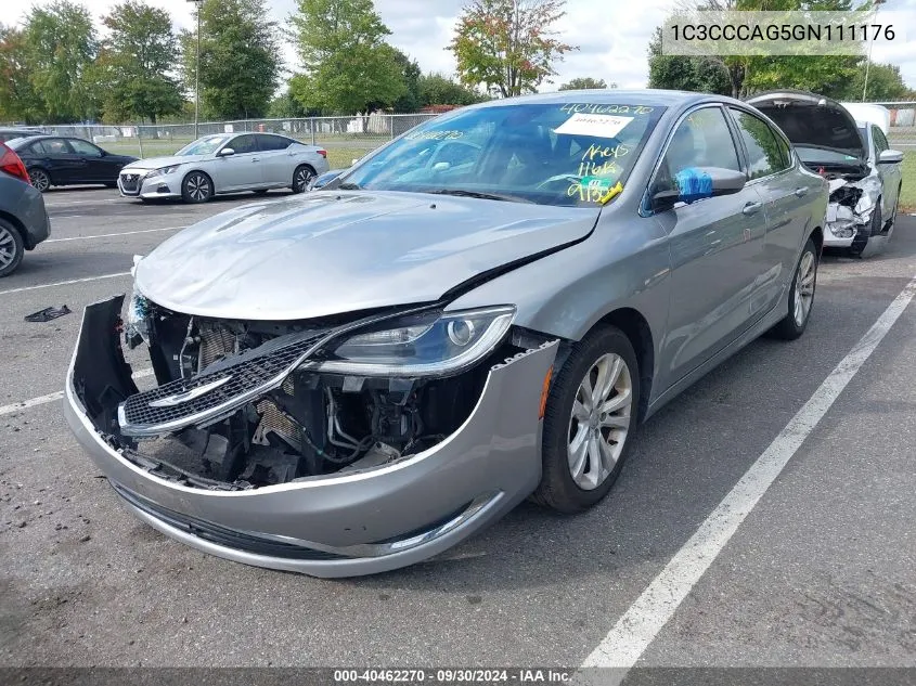 2016 Chrysler 200 Limited VIN: 1C3CCCAG5GN111176 Lot: 40462270