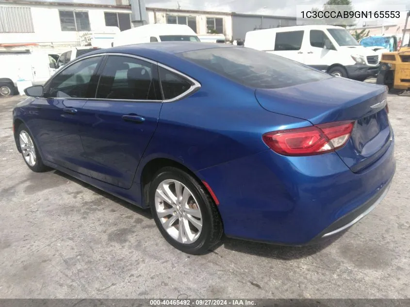 2016 Chrysler 200 Limited VIN: 1C3CCCAB9GN165553 Lot: 40465492