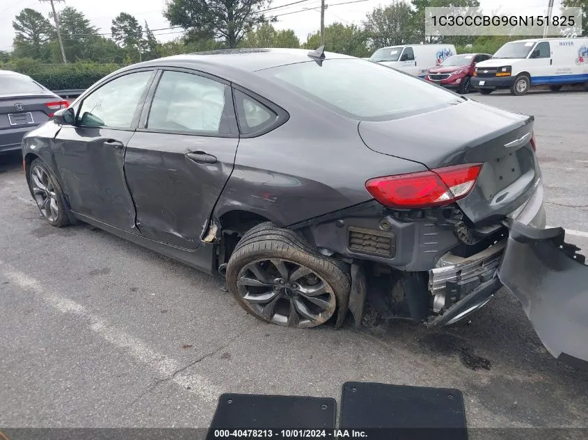 2016 Chrysler 200 S VIN: 1C3CCCBG9GN151825 Lot: 40478213