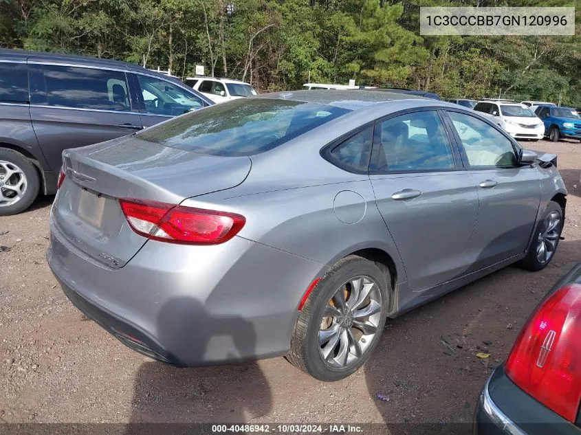 2016 Chrysler 200 S VIN: 1C3CCCBB7GN120996 Lot: 40486942