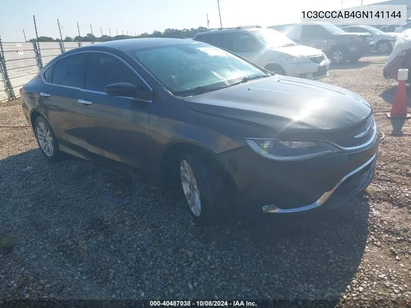 2016 Chrysler 200 Limited VIN: 1C3CCCAB4GN141144 Lot: 40487038