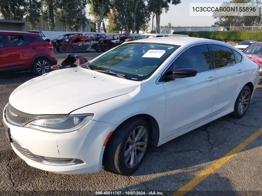 2016 Chrysler 200 Limited VIN: 1C3CCCAB0GN155896 Lot: 40511757