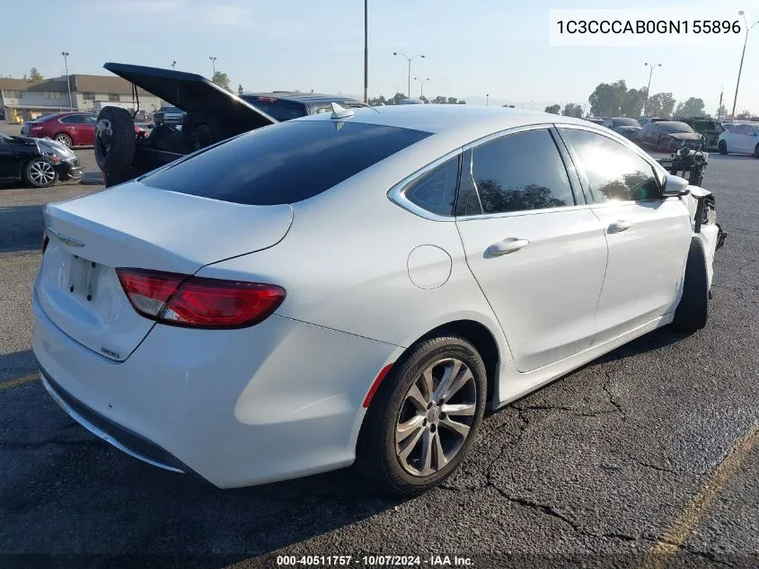 2016 Chrysler 200 Limited VIN: 1C3CCCAB0GN155896 Lot: 40511757