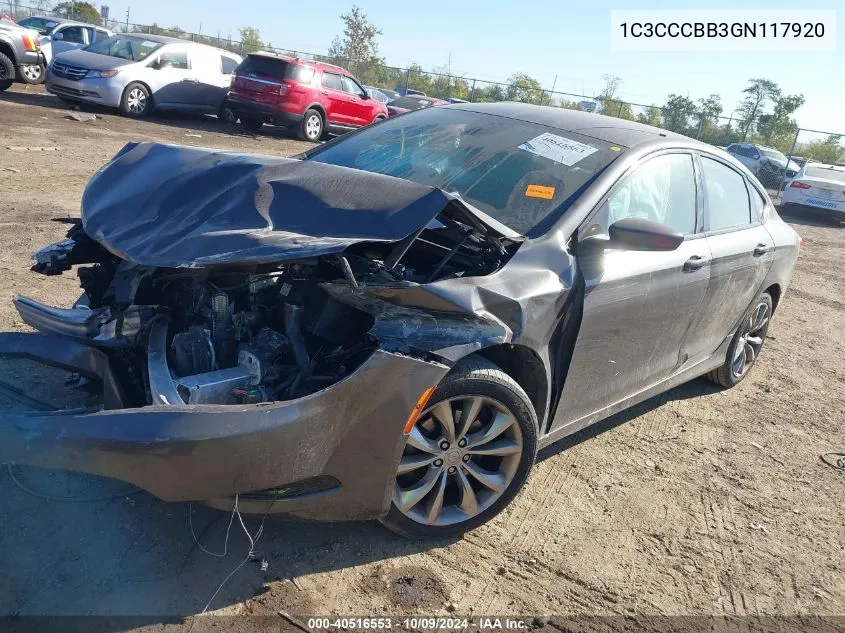 2016 Chrysler 200 S VIN: 1C3CCCBB3GN117920 Lot: 40516553