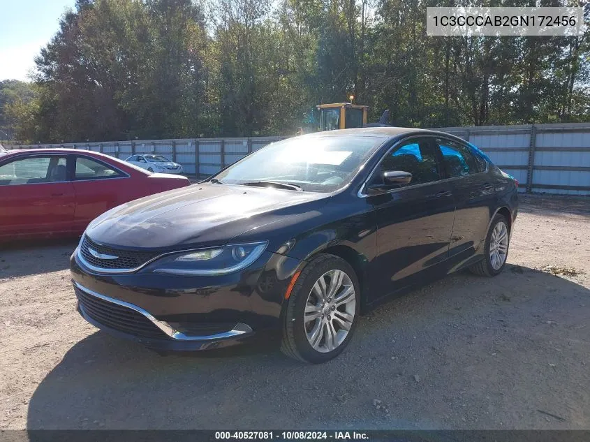 1C3CCCAB2GN172456 2016 Chrysler 200 Limited