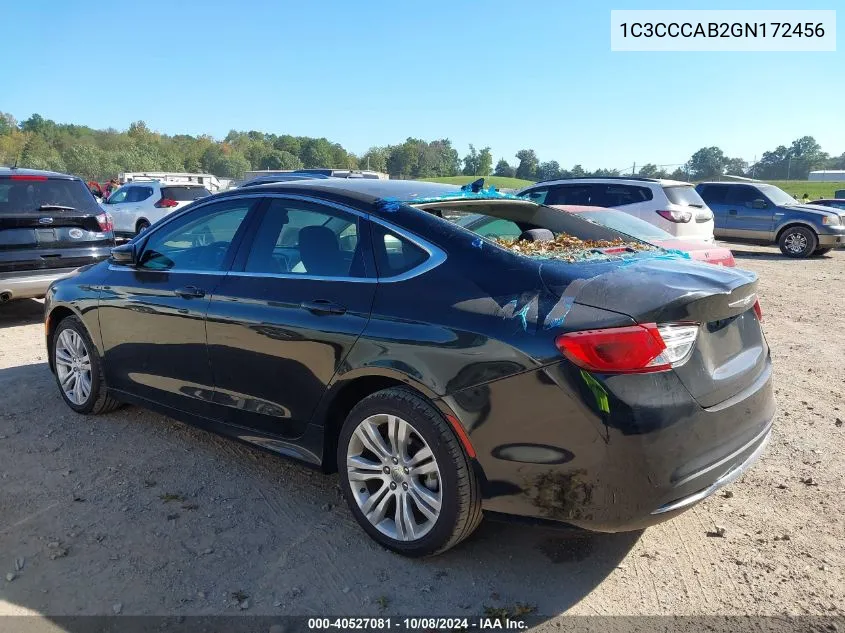 1C3CCCAB2GN172456 2016 Chrysler 200 Limited