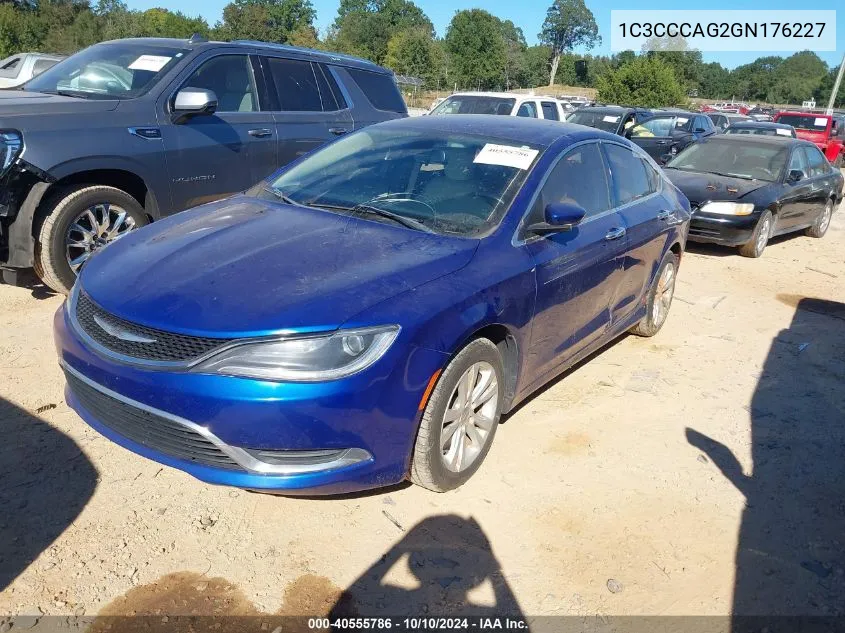 2016 Chrysler 200 Limited VIN: 1C3CCCAG2GN176227 Lot: 40555786