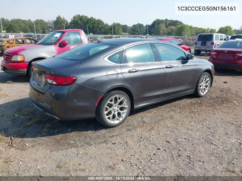 2016 Chrysler 200 C VIN: 1C3CCCEG5GN156161 Lot: 40573500