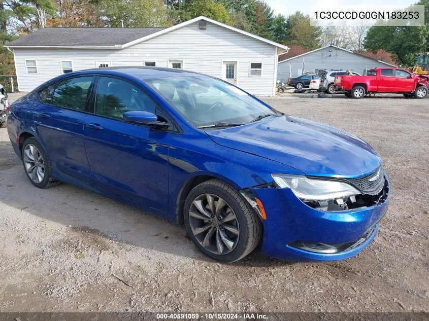 2016 Chrysler 200 S VIN: 1C3CCCDG0GN183253 Lot: 40591059