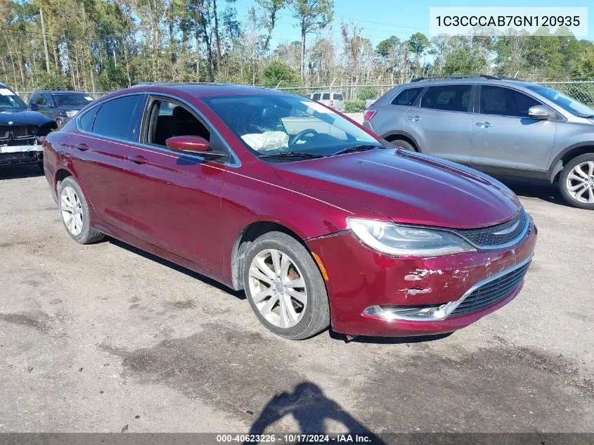 2016 Chrysler 200 Limited VIN: 1C3CCCAB7GN120935 Lot: 40623226