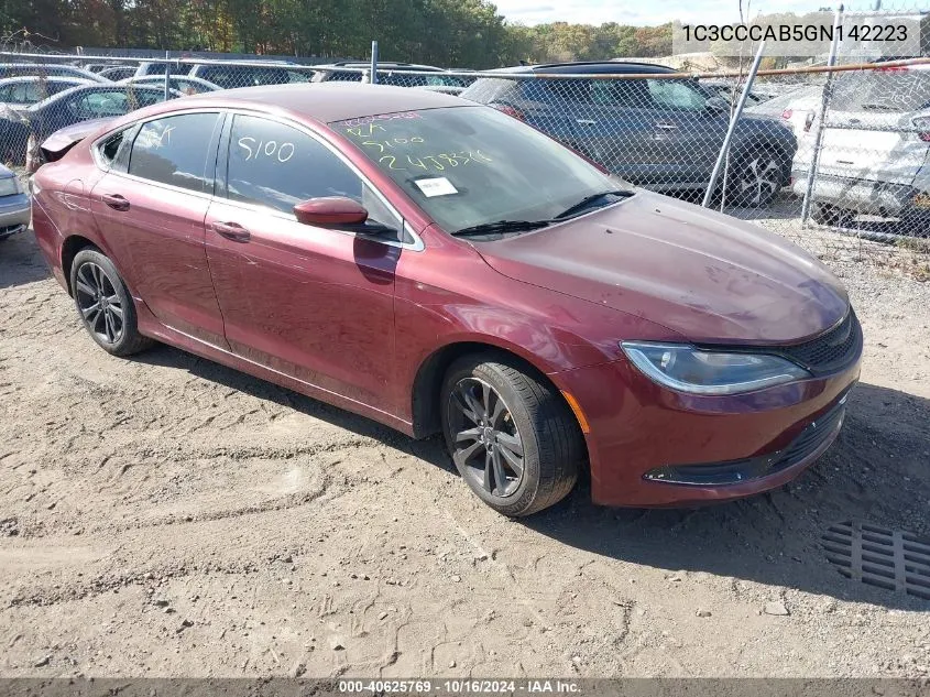 1C3CCCAB5GN142223 2016 Chrysler 200 Limited