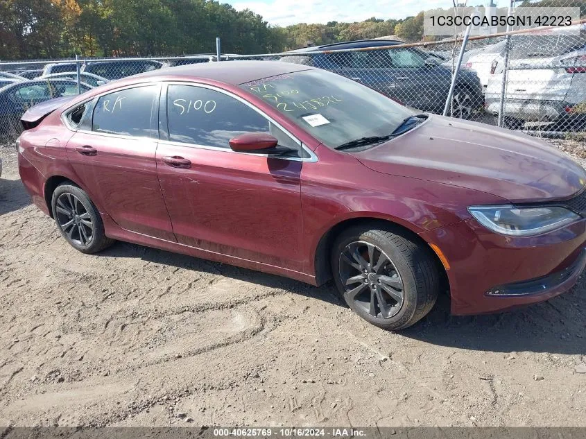 1C3CCCAB5GN142223 2016 Chrysler 200 Limited