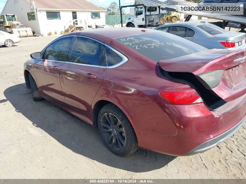 1C3CCCAB5GN142223 2016 Chrysler 200 Limited