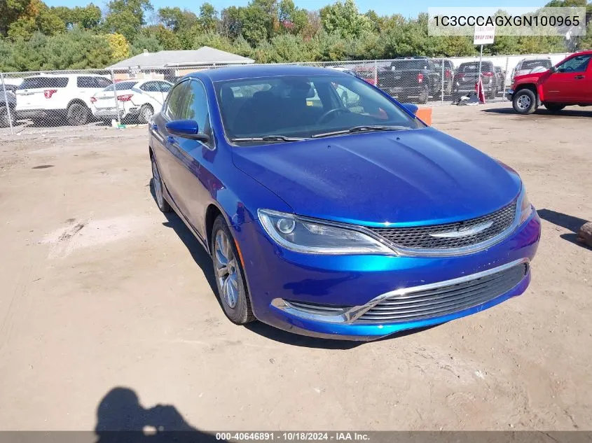 2016 Chrysler 200 Limited VIN: 1C3CCCAGXGN100965 Lot: 40646891