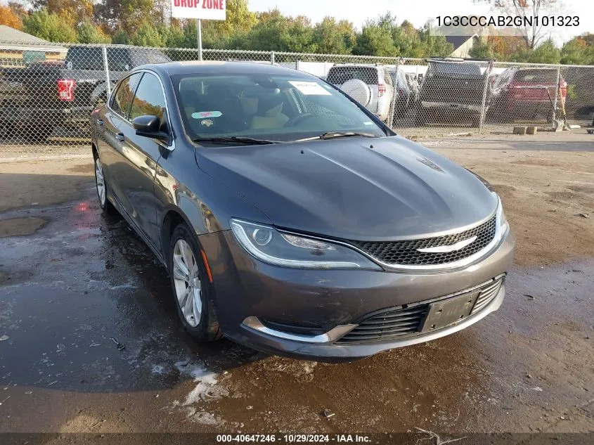 2016 Chrysler 200 Limited VIN: 1C3CCCAB2GN101323 Lot: 40647246