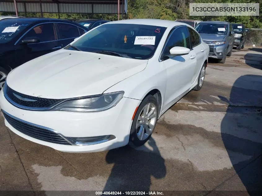 2016 Chrysler 200 Limited VIN: 1C3CCCAB5GN133196 Lot: 40649244