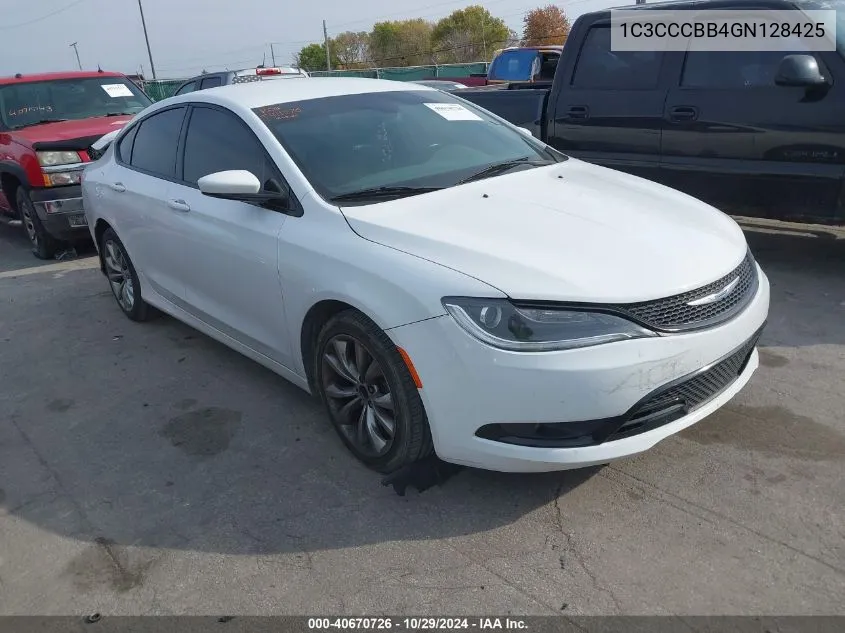 2016 Chrysler 200 S VIN: 1C3CCCBB4GN128425 Lot: 40670726